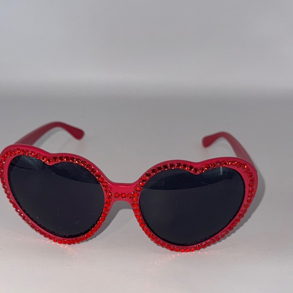 Betsey Johnson Accessories - betsey Johnson Heart-Shaped Red Sunglasses
